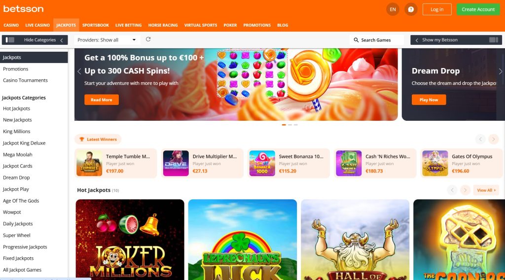 betsson jackpot slots
